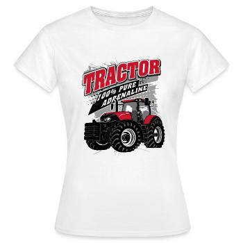 Traktor - Schlepper - Landwirt - Bauer - Frauen T-Shirt - Weiß - Vorne - AI Model Female 172 dark (172cm)
