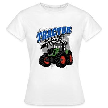 Traktor - Schlepper - Landwirt - Bauer - Frauen T-Shirt - Weiß - Vorne - AI Model Female 172 dark (172cm)