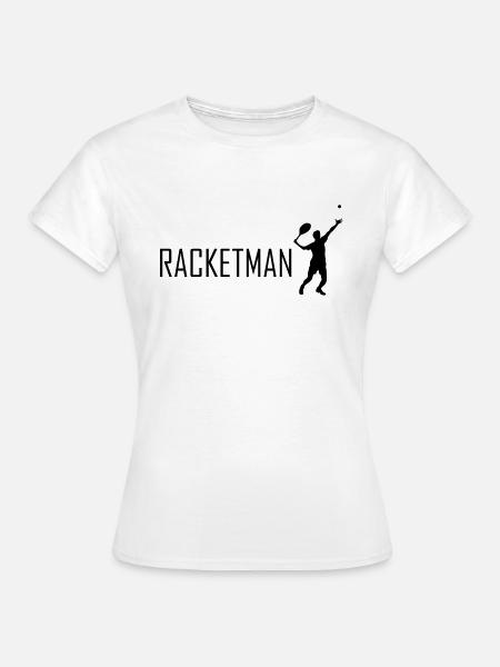 Racketman Tennis Aufschlag - Frauen T-Shirt - Weiß