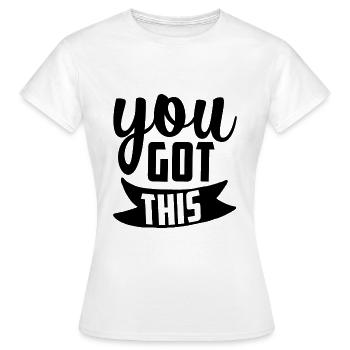 Vous avez cette motivation - T-shirt Femme - blanc - Devant - AI Model Female 172 dark (172cm)