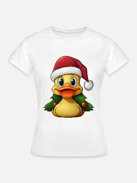 Entchen Weihnachten - Frauen T-Shirt - Weiß
