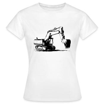 Pelles à chenilles - Pelles - Pelles à chaîne - T-shirt Femme - blanc - Devant - AI Model Female 172 dark (172cm)