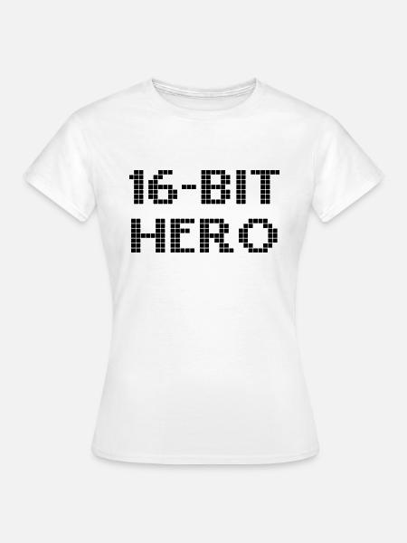 16-Bit Hero - schwarz - Frauen T-Shirt - Weiß