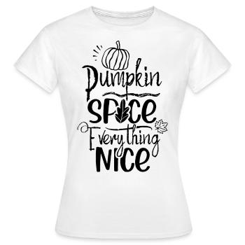 Automne Citrouille Automne Vacances d’automne - T-shirt Femme - blanc - Devant - AI Model Female 172 dark (172cm)