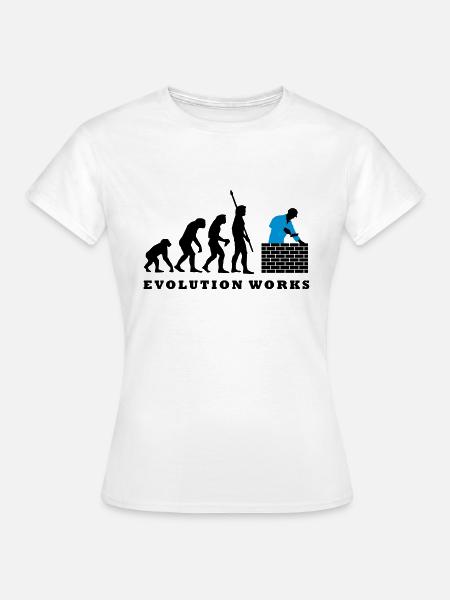 evolution_maurer_b_2c - Frauen T-Shirt - Weiß