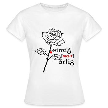 Rose einzigartig Flock - Frauen T-Shirt - Weiß - Vorne - AI Model Female 172 dark (172cm)