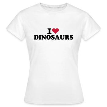 I love Dinosaurs - Frauen T-Shirt - Weiß - Vorne - AI Model Female 172 dark (172cm)