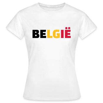 Belgie - T-shirt Femme - blanc - Devant - AI Model Female 172 dark (172cm)