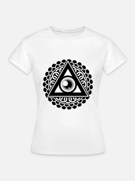 Illuminati Eye - Frauen T-Shirt - Weiß