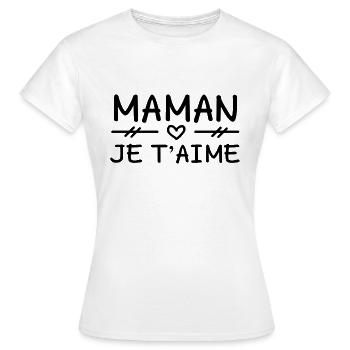 MOM I LOVE YOU - Women's T-Shirt - white - Front - AI Model Female 172 dark (172cm)