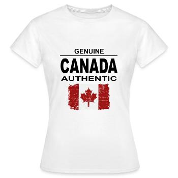 Kanada - Maple Leaf - Canada - T-shirt Femme - blanc - Devant - AI Model Female 172 dark (172cm)