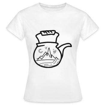 Bouilloire de camping-car - T-shirt Femme - blanc - Devant - AI Model Female 172 dark (172cm)