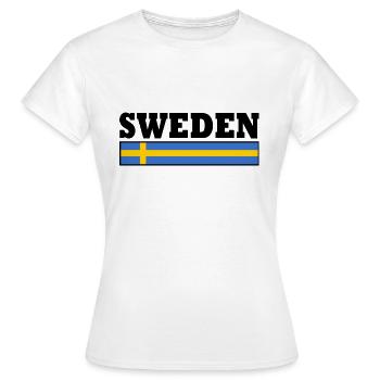 Schweden - Frauen T-Shirt - Weiß - Vorne - AI Model Female 172 dark (172cm)
