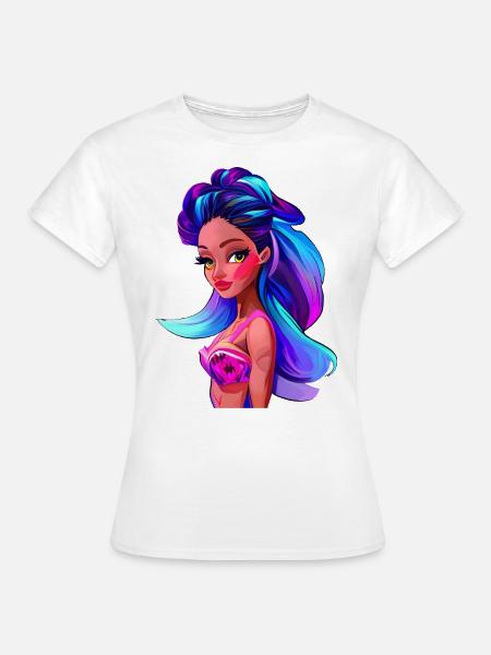 African Black Mermaid - Frauen T-Shirt - Weiß