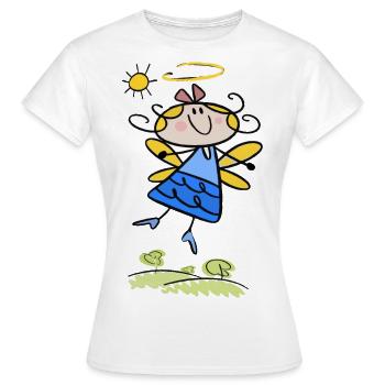 Petit ange gardien - T-shirt Femme - blanc - Devant - AI Model Female 172 dark (172cm)