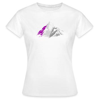 Subtiler asexueller Pride-Monat Bergwandern - Frauen T-Shirt - Weiß - Vorne - AI Model Female 172 dark (172cm)