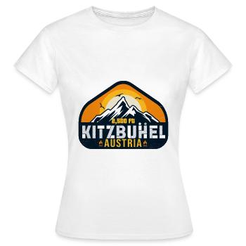 Kitzbühel Autriche Rétro Coucher De Soleil Ski 80s - T-shirt Femme - blanc - Devant - AI Model Female 172 dark (172cm)