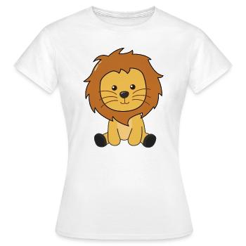 Löwe süße Tiere für Kinder König der Löwen - Frauen T-Shirt - Weiß - Vorne - AI Model Female 172 dark (172cm)