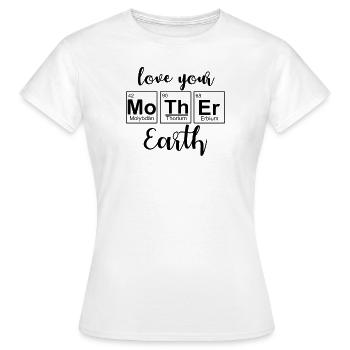Aimez votre Terre Mère Nature - T-shirt Femme - blanc - Devant - AI Model Female 172 dark (172cm)