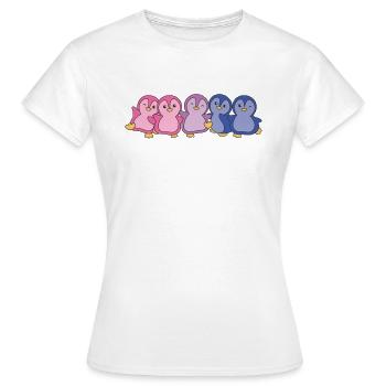 Bisexuell Flag Pride LGBTQ süßer Pinguin - Frauen T-Shirt - Weiß - Vorne - AI Model Female 172 dark (172cm)