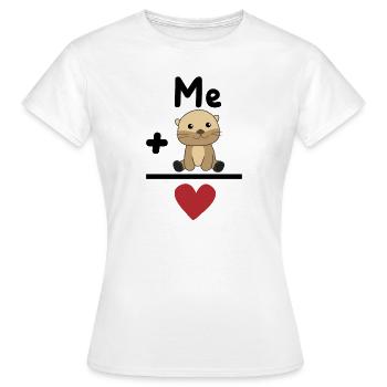 Formule de râteau Funny Otter pour les amoureux des animaux - T-shirt Femme - blanc - Devant - AI Model Female 172 dark (172cm)