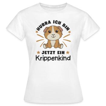Hurray, I'm now a crèche child - Women's T-Shirt - white - Front - AI Model Female 172 dark (172cm)