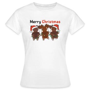 Okapi Christmas Winter Animals Okapi - Women's T-Shirt - white - Front - AI Model Female 172 dark (172cm)