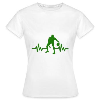 Haertbeat Basketball - USA - Team Sport - Hoops - Frauen T-Shirt - Weiß - Vorne - AI Model Female 172 dark (172cm)