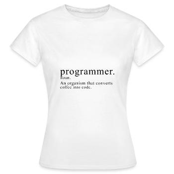 Programmeur - description des mots - T-shirt Femme - blanc - Devant - AI Model Female 172 dark (172cm)