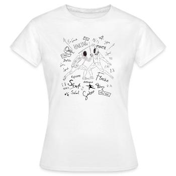 Fechten Begriffe Training Geschenk - Frauen T-Shirt - Weiß - Vorne - AI Model Female 172 dark (172cm)