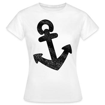 Anchor Distressed - Women's T-Shirt - white - Front - AI Model Female 172 dark (172cm)