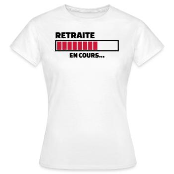 retraite en cours... - T-shirt Femme - blanc - Devant - AI Model Female 172 dark (172cm)