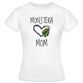 Monstera Mom Window Leaf Arum Plant - T-shirt Femme - blanc - Devant - AI Model Female 172 dark (172cm)