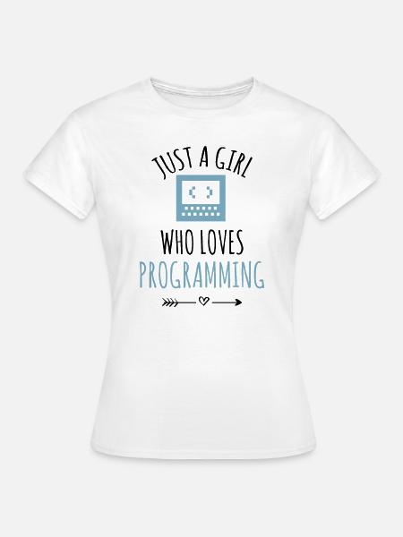 Programmiererin Coding Mädchen Programmieren - Frauen T-Shirt - Weiß
