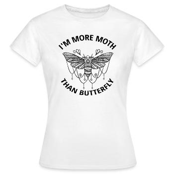 Plus papillon que papillon | Insectes mites - T-shirt Femme - blanc - Devant - AI Model Female 172 dark (172cm)