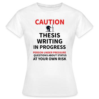 Thèse de doctorat | Doctorant - T-shirt Femme - blanc - Devant - AI Model Female 172 dark (172cm)