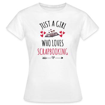 Scrapbooking Mädchen | Scrapbook Liebhaber Album - Frauen T-Shirt - Weiß - Vorne - AI Model Female 172 dark (172cm)
