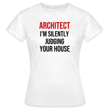Architecte cadeau d’architecture étudiant architecture - T-shirt Femme - blanc - Devant - AI Model Female 172 dark (172cm)