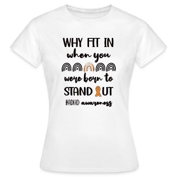TDAH Déficit d’attention Trouble hyperactivité - T-shirt Femme - blanc - Devant - AI Model Female 172 dark (172cm)