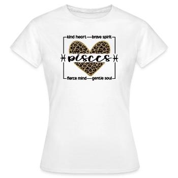 Poissons Signe du zodiaque Horoscope Signe du zodiaque Signe du zodiaque - T-shirt Femme - blanc - Devant - AI Model Female 172 dark (172cm)