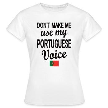 Portuguese Portugal Flag Portuguese roots - Women's T-Shirt - white - Front - AI Model Female 172 dark (172cm)