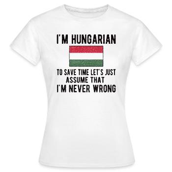 Fier hongrois Hongrie Origine Drapeau hongrois - T-shirt Femme - blanc - Devant - AI Model Female 172 dark (172cm)