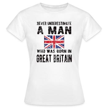 Brite Großbritannien Herkunft Britische Flagge - Frauen T-Shirt - Weiß - Vorne - AI Model Female 172 dark (172cm)