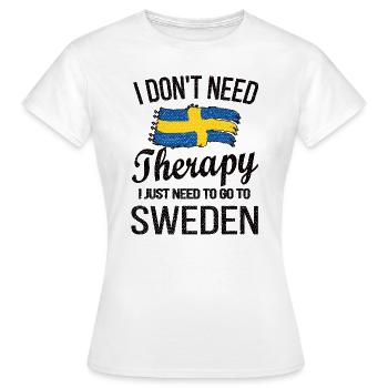 Suédois Suède Origine Drapeau suédois - T-shirt Femme - blanc - Devant - AI Model Female 172 dark (172cm)