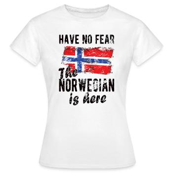 Norwegian Norway Origin Norwegian flag - Women's T-Shirt - white - Front - AI Model Female 172 dark (172cm)