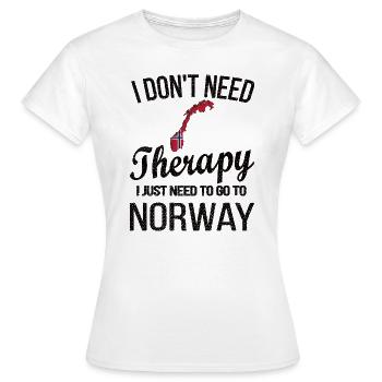 Norwegian Norway origin Norwegian flag - Women's T-Shirt - white - Front - AI Model Female 172 dark (172cm)