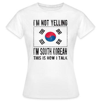 South Korea Flag South Korean South Korea Origin - Women's T-Shirt - white - Front - AI Model Female 172 dark (172cm)
