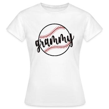 Grammy Oma Eines Baseballspieler Baseball Grammy - Frauen T-Shirt - Weiß - Vorne - AI Model Female 172 dark (172cm)