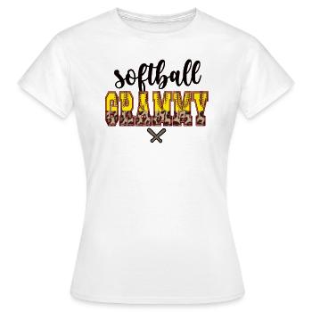 Grammy Oma Eines Softballspieler Softball Grammy - Frauen T-Shirt - Weiß - Vorne - AI Model Female 172 dark (172cm)
