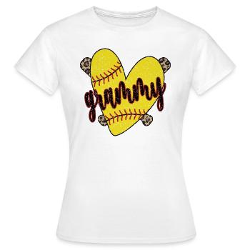 Grammy Oma Eines Softballspieler Softball Grammy - Frauen T-Shirt - Weiß - Vorne - AI Model Female 172 dark (172cm)